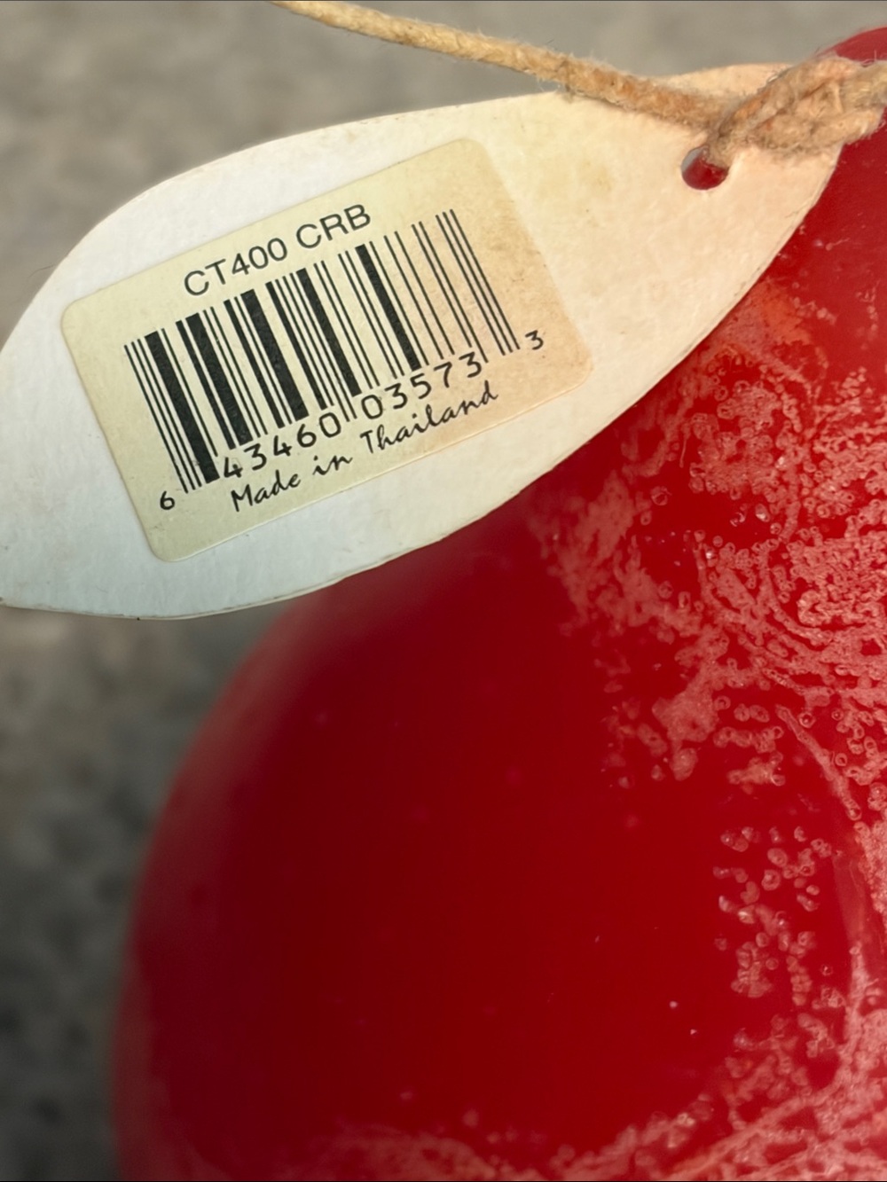 Red Pear Decorative Candle - Picture 2 of 4